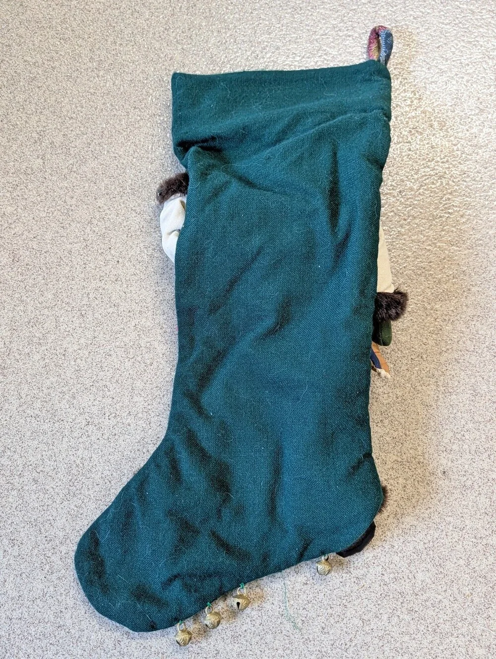 vintage HOUSE OF HATTEN 3 dimensional christmas stocking